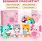Crochet Kit for Beginners, Axolotls & Cat Crochet Kit for Adults Beginner, Complete Crochet Animals Starter Kit with Step-by-Step Video Tutorials, Easy Knitting Kit Cat Crafts Gifts